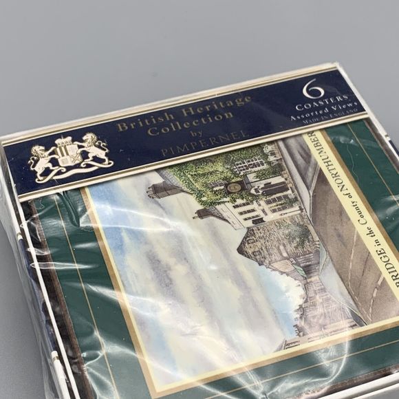 New British Heritage Collection by Pimpernel 6 Coasters English Villages England - Picture 2 of 6